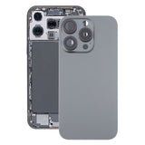 For iPhone 16 Pro Glass Original Battery Back Cover with Camera Lens Cover