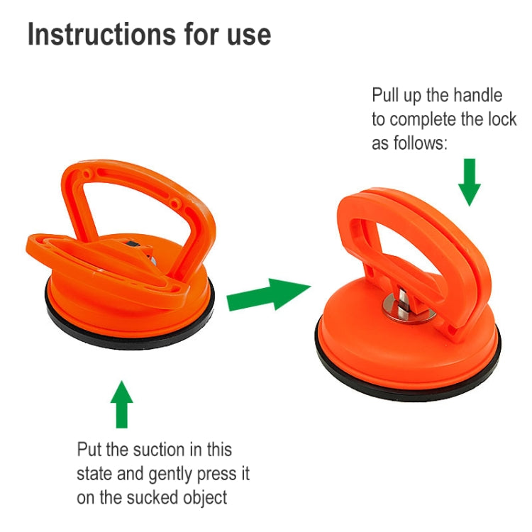 Large Car Dent Repair Puller Suction Cup Bodywork Panel Sucker, Large, Black, Large Orange - LYDARZ