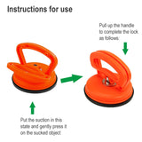 Large Car Dent Repair Puller Suction Cup Bodywork Panel Sucker, Large, Black, Large Orange - LYDARZ