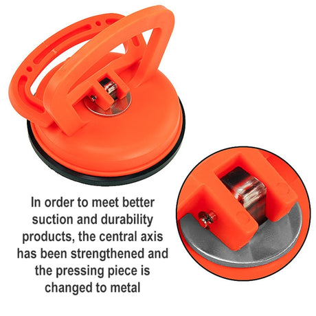 Large Car Dent Repair Puller Suction Cup Bodywork Panel Sucker, Large, Black, Large Orange - LYDARZ