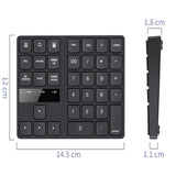 2.4G USB Wireless Numeric Keypad 35 Keys Charging Digital Keyboard Notebook Laptop Mini Numpad - LYDARZ