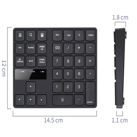 2.4G USB Wireless Numeric Keypad 35 Keys Charging Digital Keyboard Notebook Laptop Mini Numpad - LYDARZ