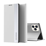 Side Electroplated Adsorption Leather Phone Case