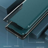 Side Display Flip Leather Phone Case