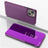 Plated Mirror Horizontal Flip Leather Phone Case with Holder