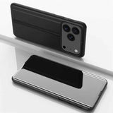 Plated Mirror Horizontal Flip Leather Phone Case with Holder
