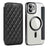 Shield Magsafe RFID Anti-theft Rhombus Leather Phone Case