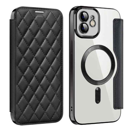 Shield Magsafe RFID Anti-theft Rhombus Leather Phone Case