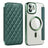 Shield Magsafe RFID Anti-theft Rhombus Leather Phone Case
