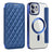 Shield Magsafe RFID Anti-theft Rhombus Leather Phone Case
