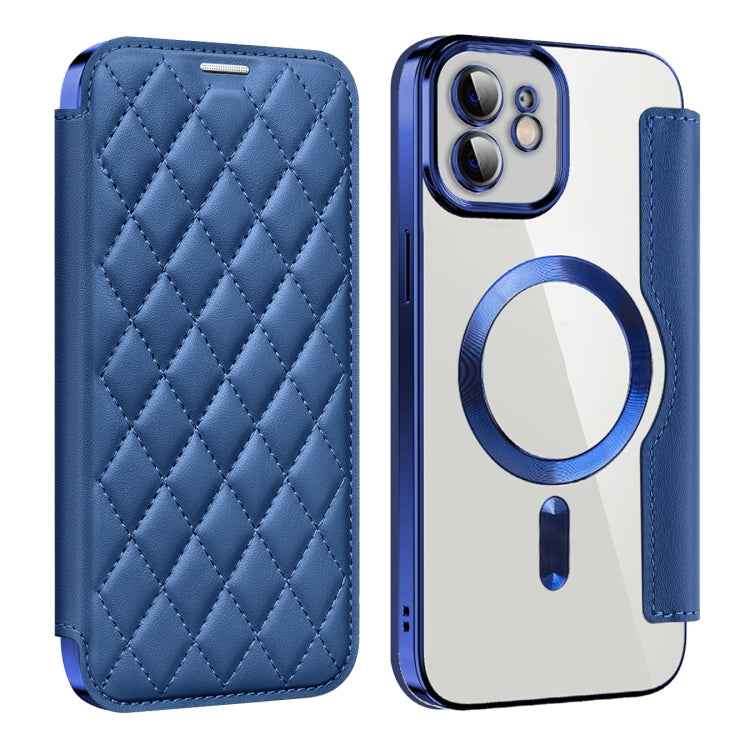 Shield Magsafe RFID Anti-theft Rhombus Leather Phone Case