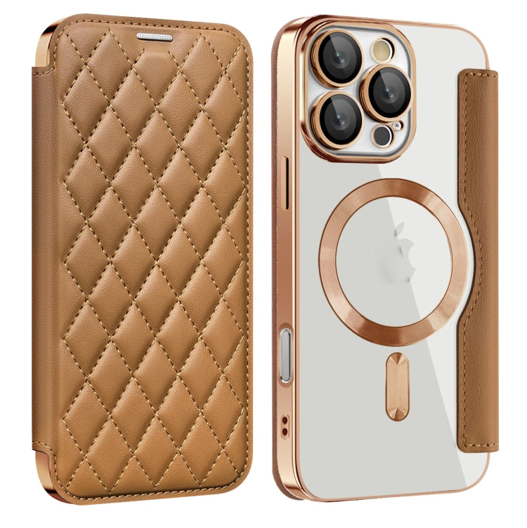 Shield Magsafe RFID Anti-theft Rhombus Leather Phone Case