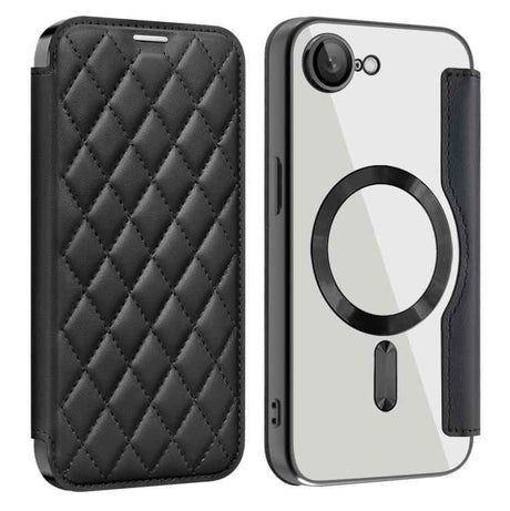 Shield Magsafe RFID Anti-theft Rhombus Leather Phone Case