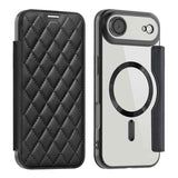 Shield Magsafe RFID Anti-theft Rhombus Leather Phone Case