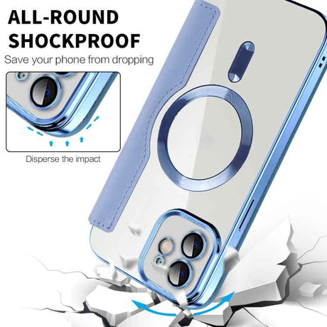 Shield Magsafe RFID Anti-theft Rhombus Leather Phone Case