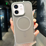 Transparent TPU Hybrid PC Magsafe Phone Case