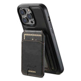 Suteni H15 MagSafe Oil Eax Leather Detachable Wallet Back Phone Case
