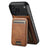 Suteni H15 MagSafe Oil Eax Leather Detachable Wallet Back Phone Case