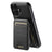 Suteni H15 MagSafe Oil Eax Leather Detachable Wallet Back Phone Case