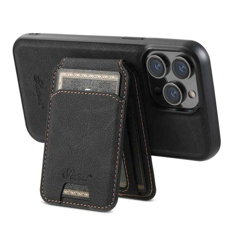 Suteni H16 Litchi Texture Leather Detachable Wallet Back Phone Case