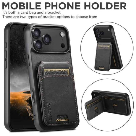 Suteni H02 Leather Wallet Stand Back Phone Case
