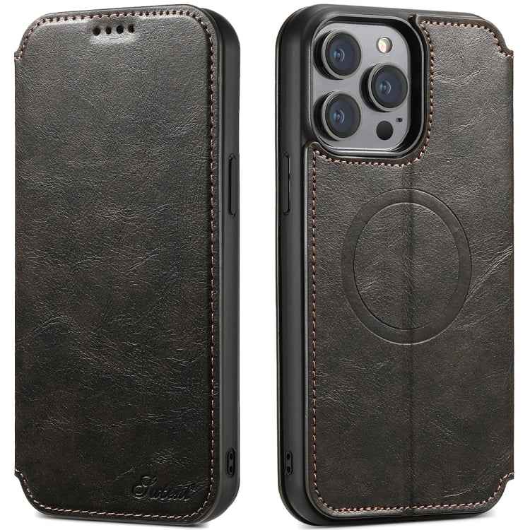 Suteni J05 Leather Magnetic MagSafe Phone Case