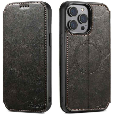Suteni J05 Leather Magnetic MagSafe Phone Case
