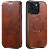 Suteni J05 Leather Magnetic MagSafe Phone Case