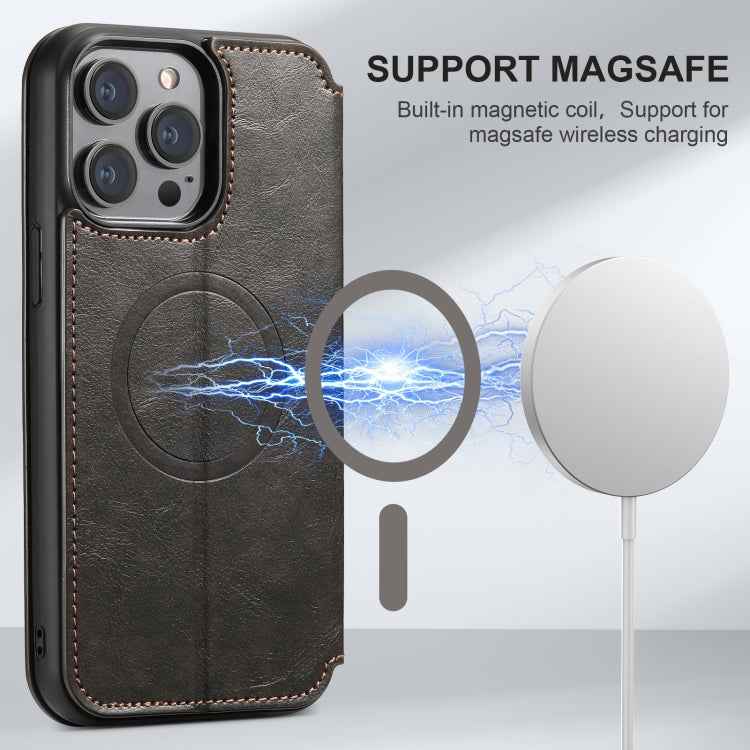 Suteni J05 Leather Magnetic MagSafe Phone Case