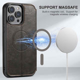 Suteni J05 Leather Magnetic MagSafe Phone Case