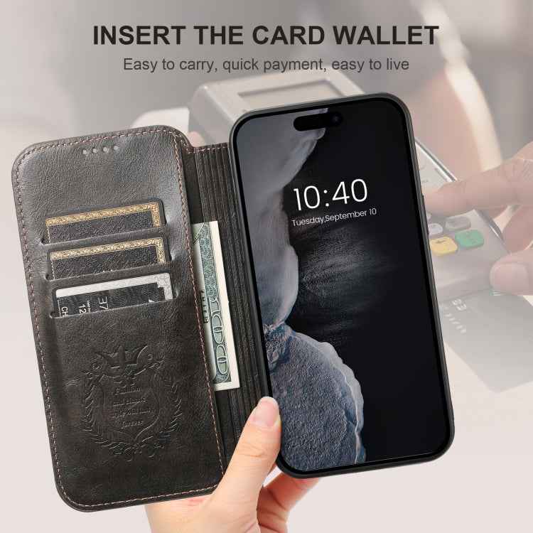 Suteni J05 Leather Magnetic MagSafe Phone Case