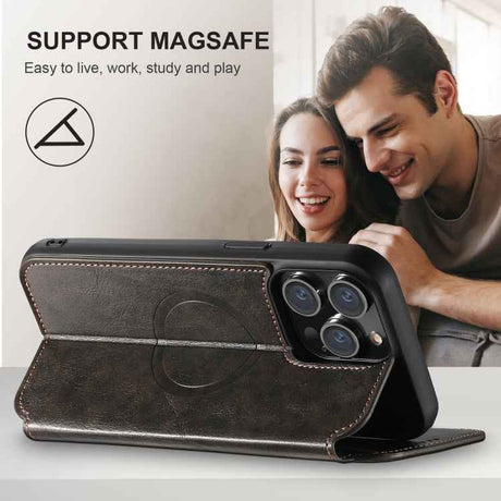 Suteni J05 Leather Magnetic MagSafe Phone Case