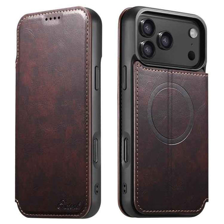 Suteni J05 Leather Magnetic MagSafe Phone Case