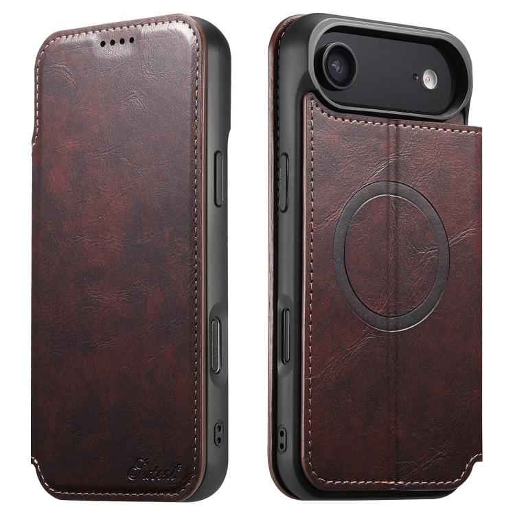 Suteni J05 Leather Magnetic MagSafe Phone Case