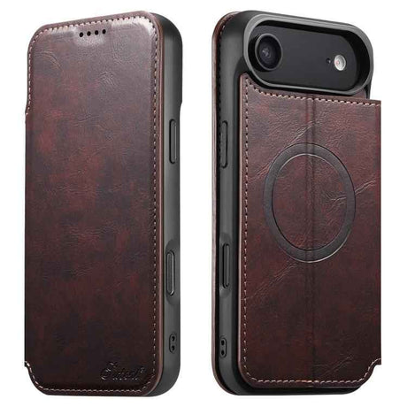 Suteni J05 Leather Magnetic MagSafe Phone Case