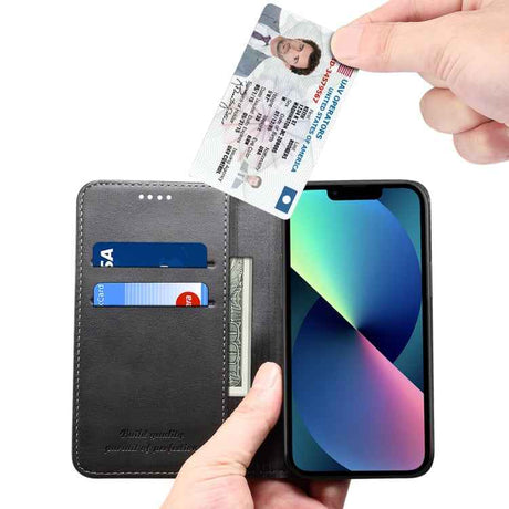 Suteni Calf Texture Horizontal Flip Leather Phone Case