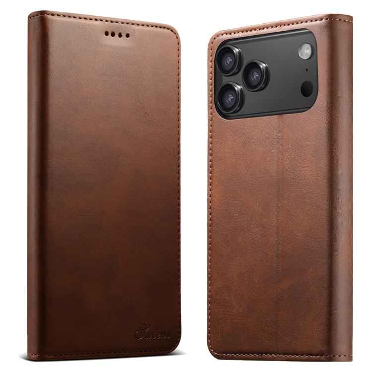Suteni Calf Texture Horizontal Flip Leather Phone Case
