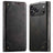 Suteni Baroque Calf Texture Buckle Wallet Leather Phone Case