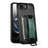 Suteni H13 Card Wallet Wrist Strap Holder PU Phone Case