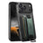 Suteni H13 Card Wallet Wrist Strap Holder PU Phone Case