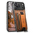 Suteni H13 Card Wallet Wrist Strap Holder PU Phone Case