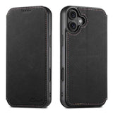 Suteni J06 Retro Matte Litchi Texture Leather MagSafe Phone Case