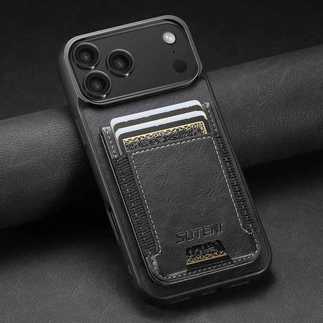 Suteni H03 Oil Wax Leather Wallet Stand Back Phone Case