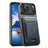 Suteni H03 Oil Wax Leather Wallet Stand Back Phone Case