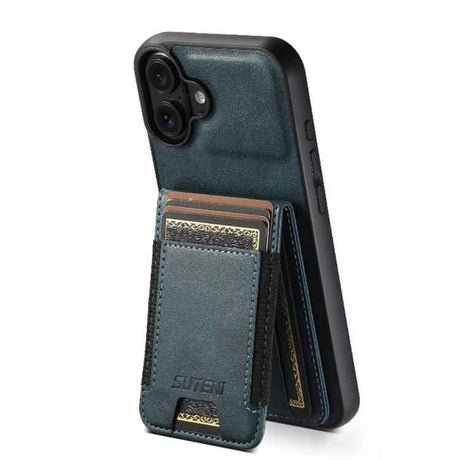 Suteni H03 Oil Wax Leather Wallet Stand Back Phone Case
