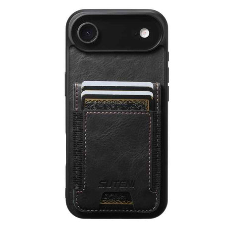 Suteni H03 Oil Wax Leather Wallet Stand Back Phone Case