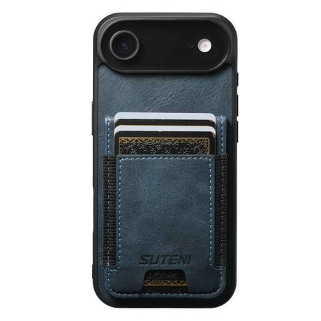 Suteni H03 Oil Wax Leather Wallet Stand Back Phone Case