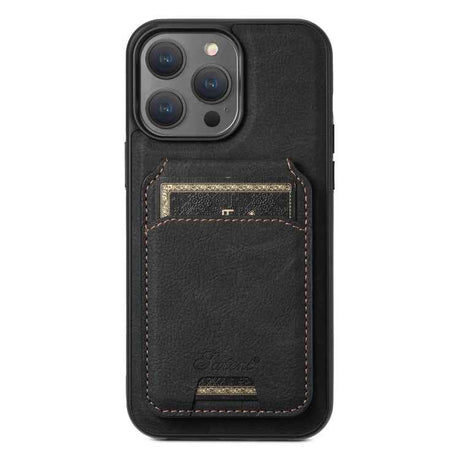 Suteni H17 Litchi Texture Leather MagSafe Detachable Wallet Phone Case