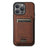 Suteni H17 Litchi Texture Leather MagSafe Detachable Wallet Phone Case