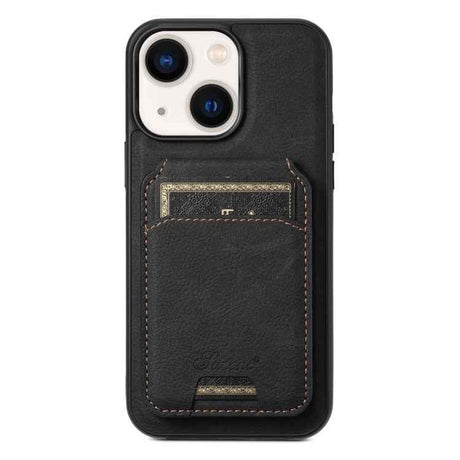 Suteni H17 Litchi Texture Leather MagSafe Detachable Wallet Phone Case